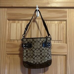 Coach Brown Signature Shoulder Bag